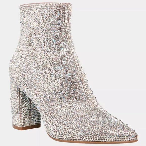 Rhinestone Booties-Silver - Picture 7 of 11